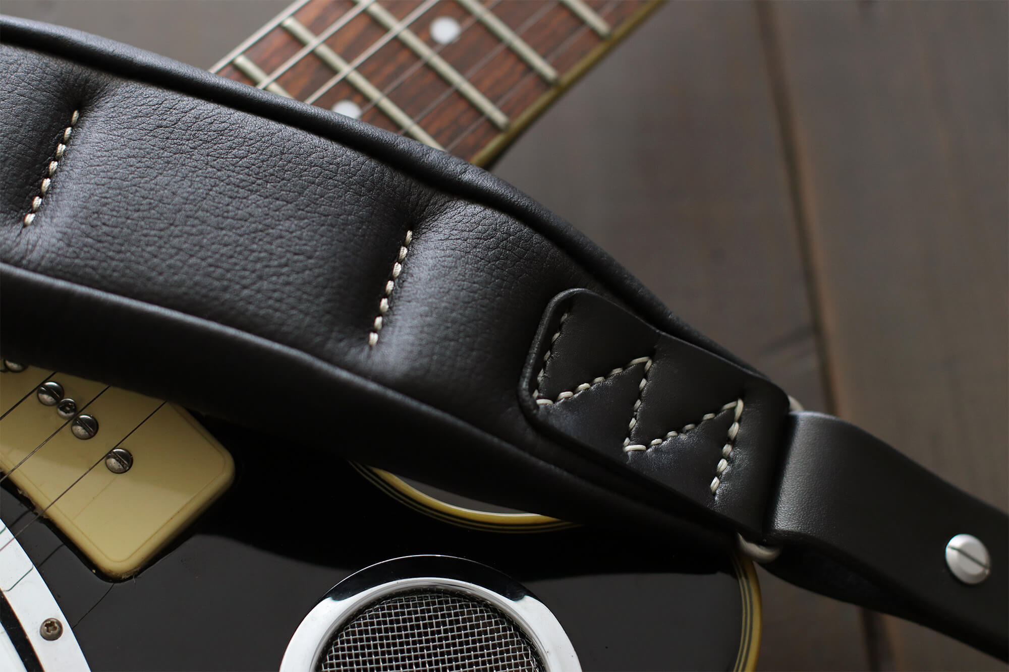 Custom Leather Guitar Straps, OCHRE handcrafted
