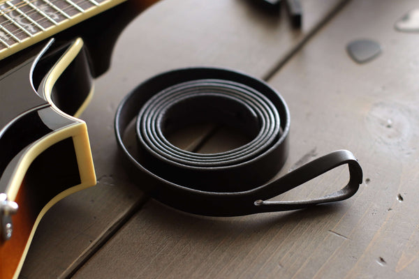 Black Bluegrass Mandolin Strap - OCHRE handcrafted