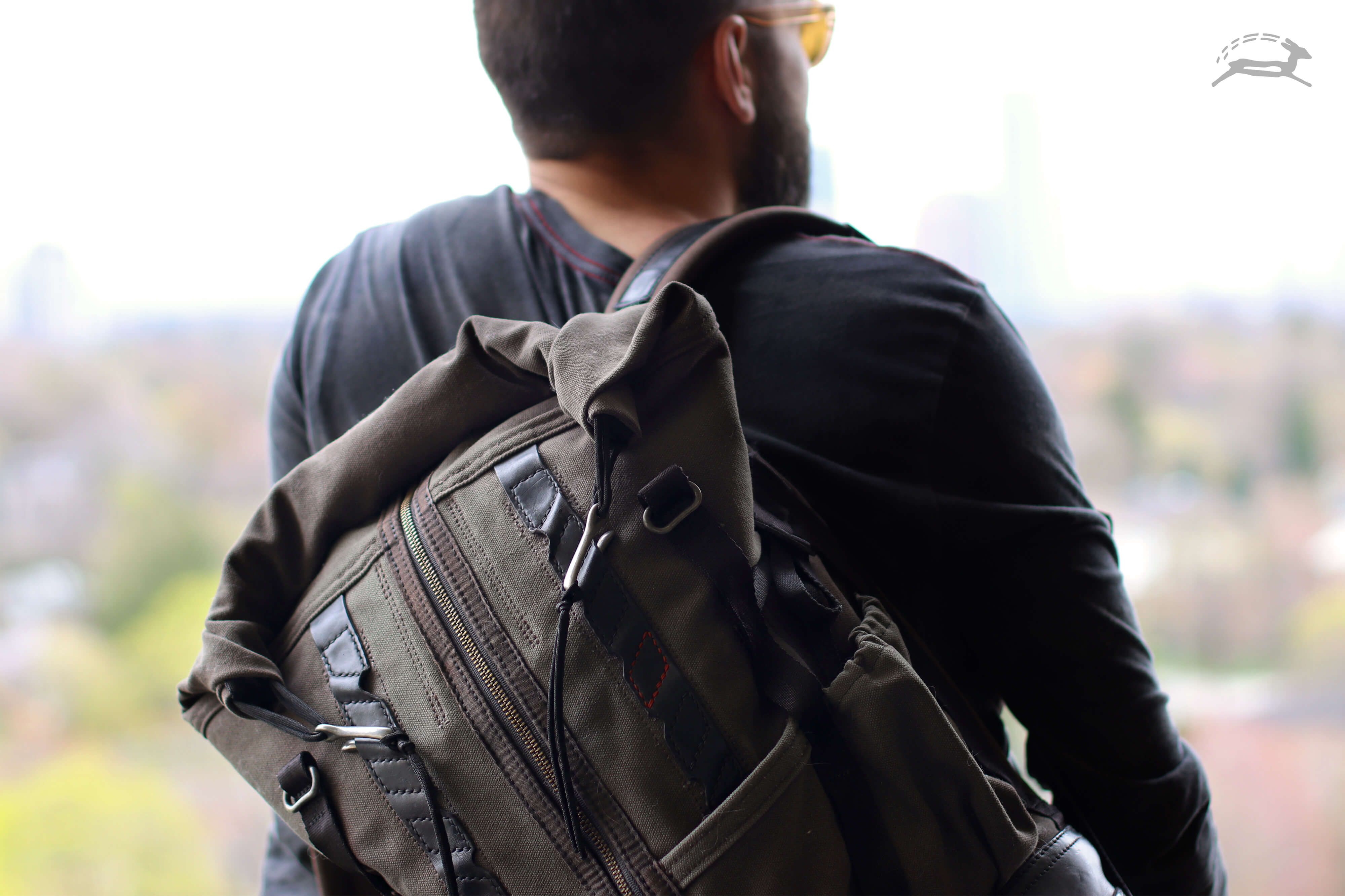 Canvas Rolltop Rucksack for travel