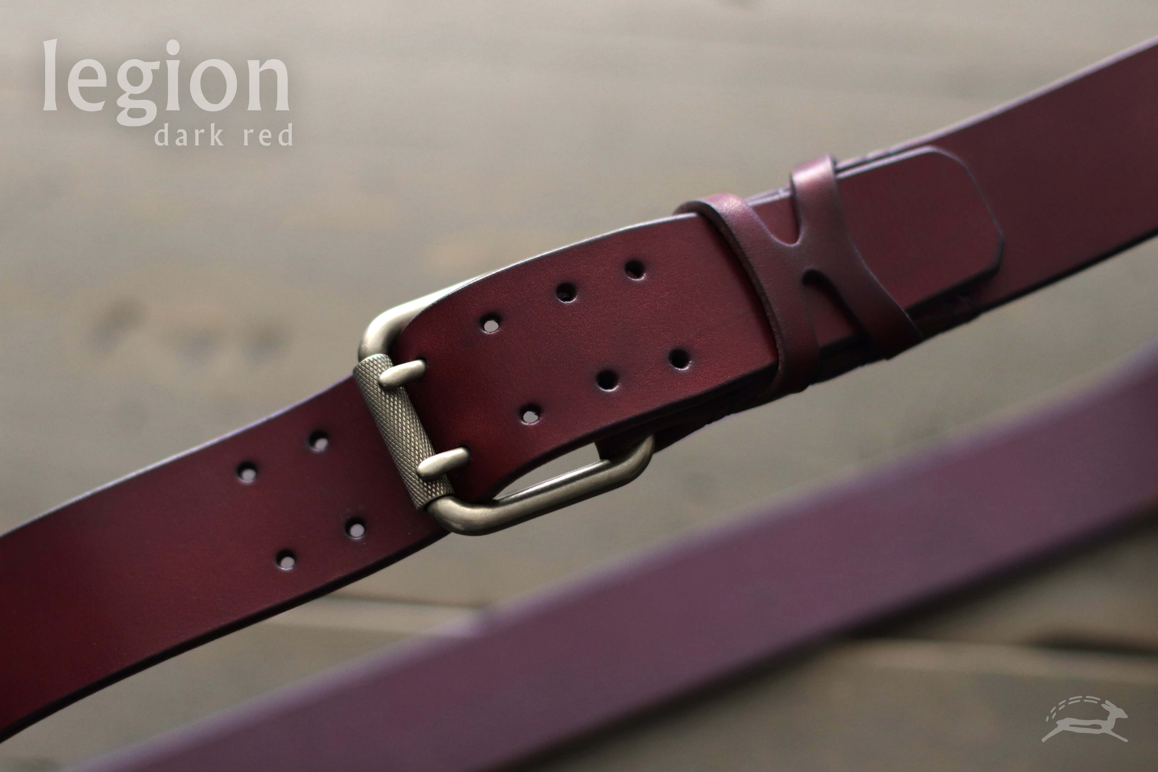 Dark Red Leather Belt - OCHRE handcrafted