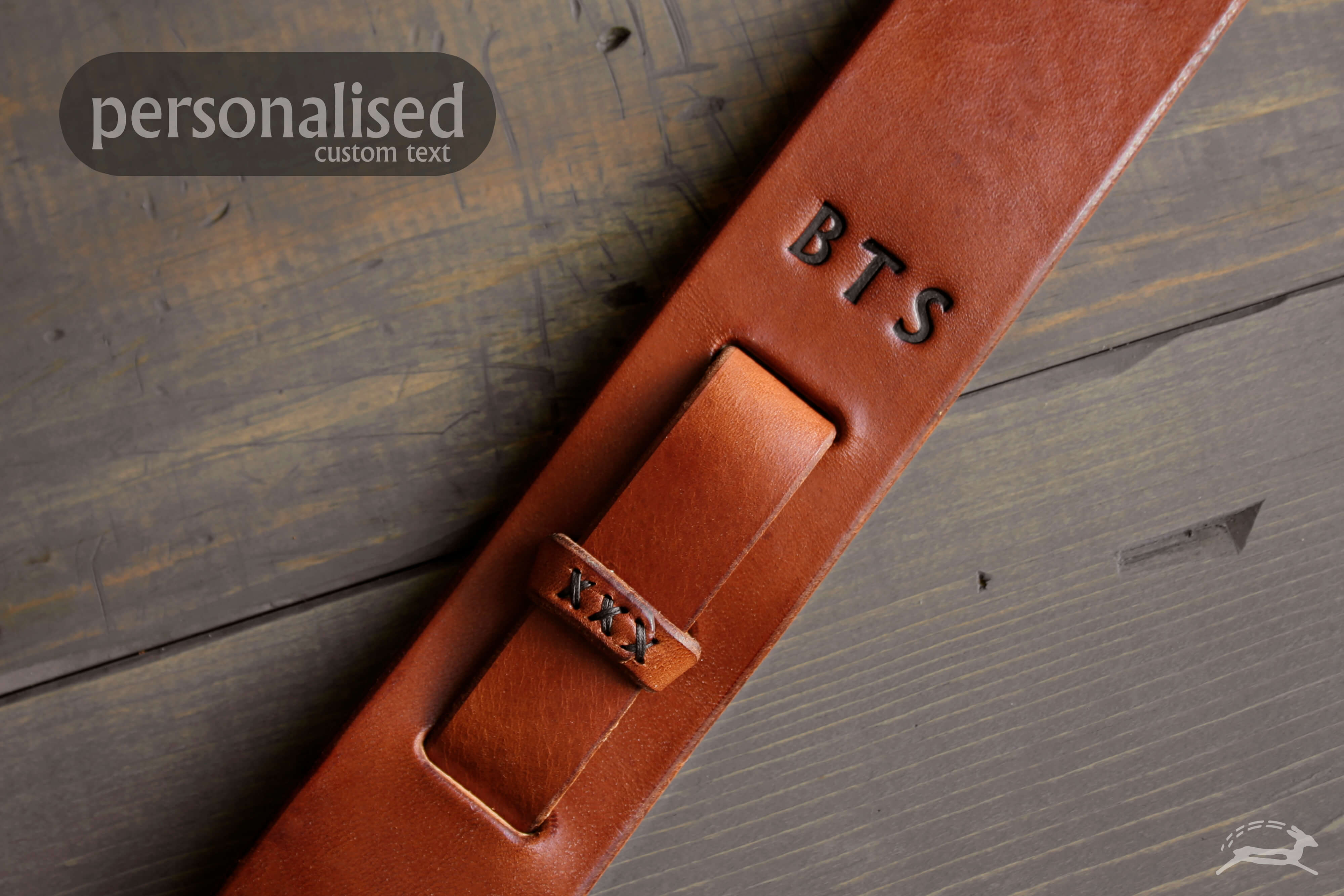 Debossed Guitar Strap - OCHRE handcrafted