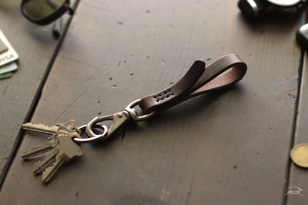 Handmade leather key fob edc - OCHRE handcrafted