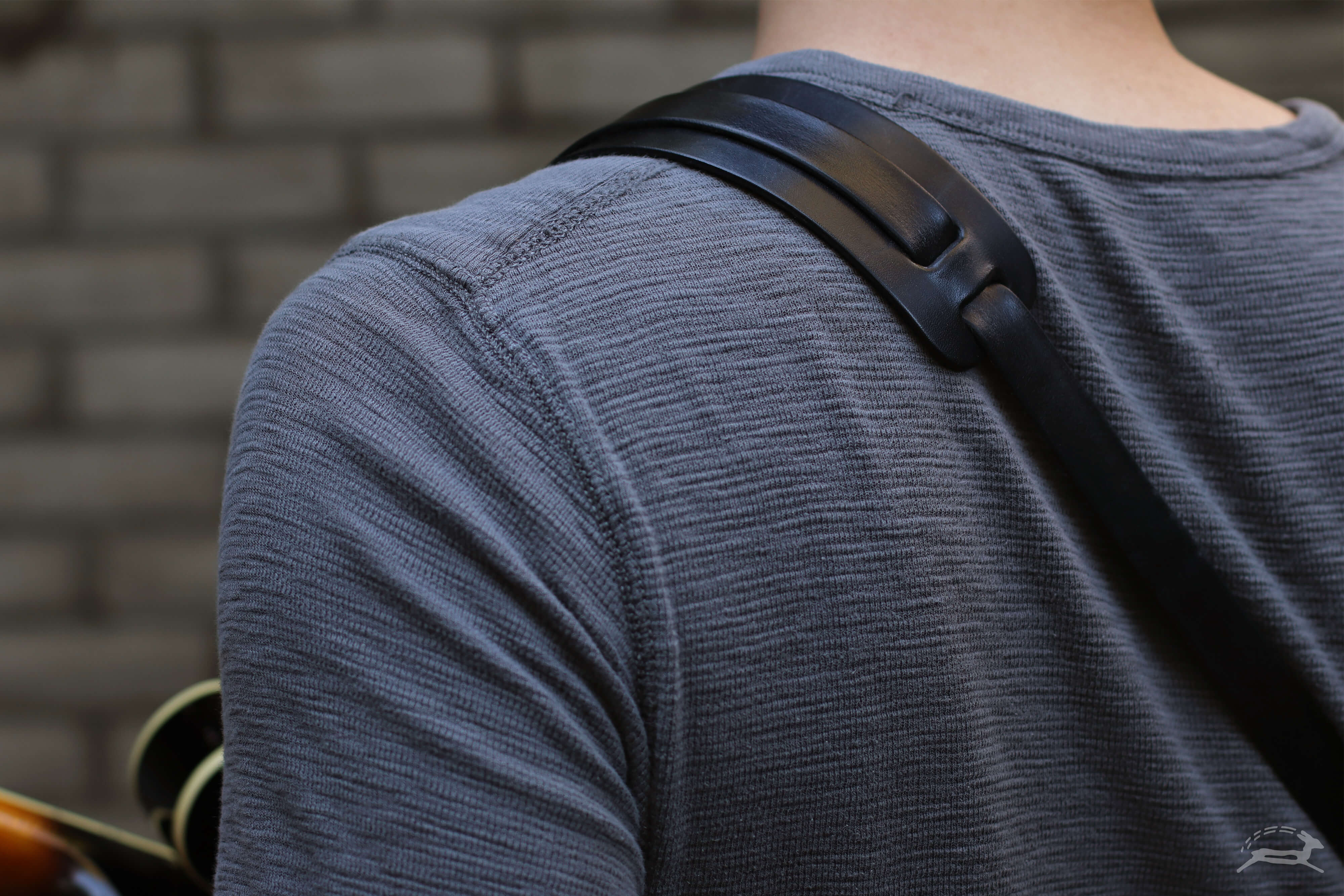 Leather Mando Strap with Shoulder Pad - OCHRE handcrafted