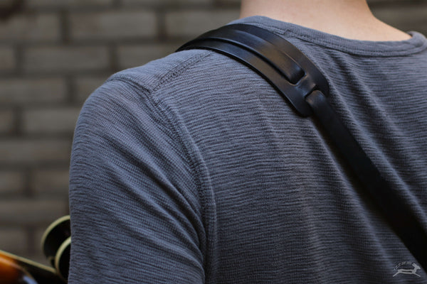 Leather Mando Strap with Shoulder Pad - OCHRE handcrafted