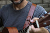 Slim Vintage Guitar Strap - OCHRE handcrafted