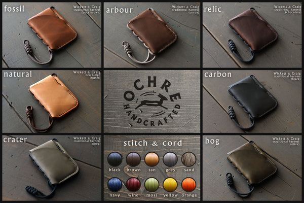 OCHRE handcrafted -the JUMP wallet - leather selection