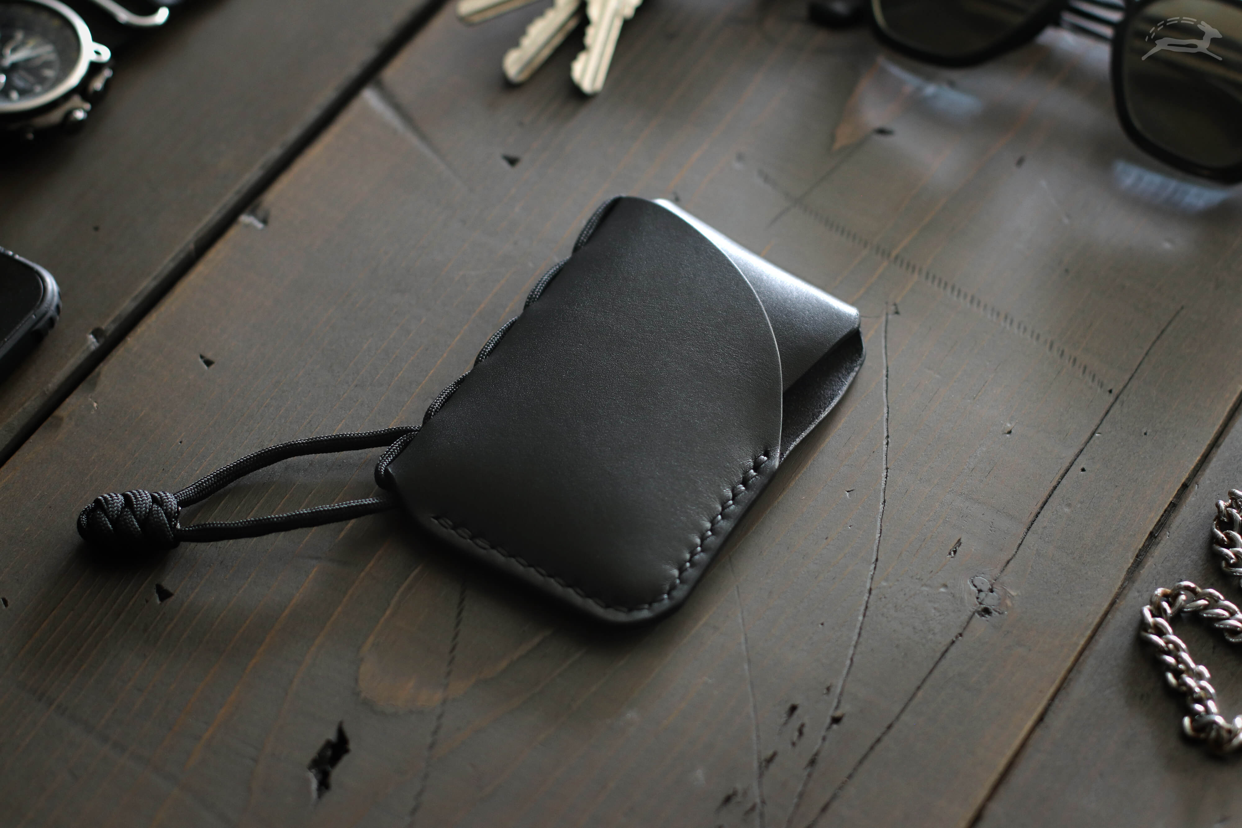 black leather cardholder - OCHRE handcrafted