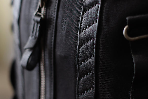 HANDMADE CANVAS AND LEATHER BACKPACK