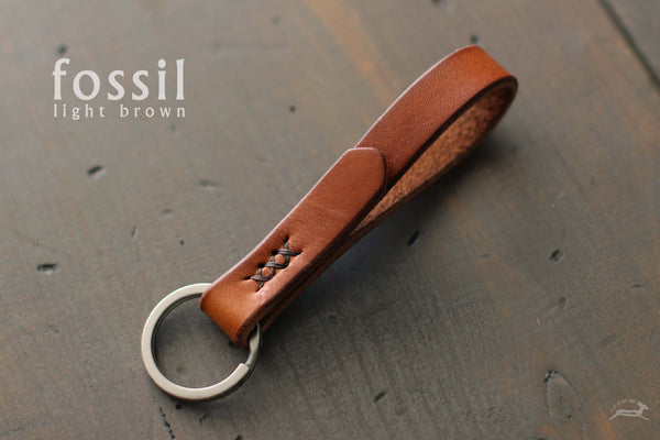 tan leather keychain minimalist, design - OCHRE handcrafted