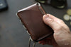 Brown leather wallet pocket dump edc - OCHRE handcrafted