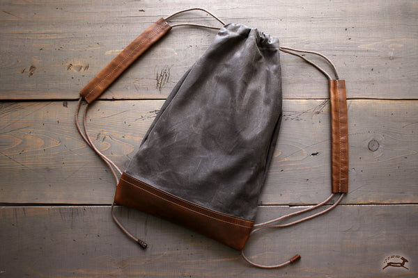 Canvas Drawstring Backpack - OCHRE handcrafted