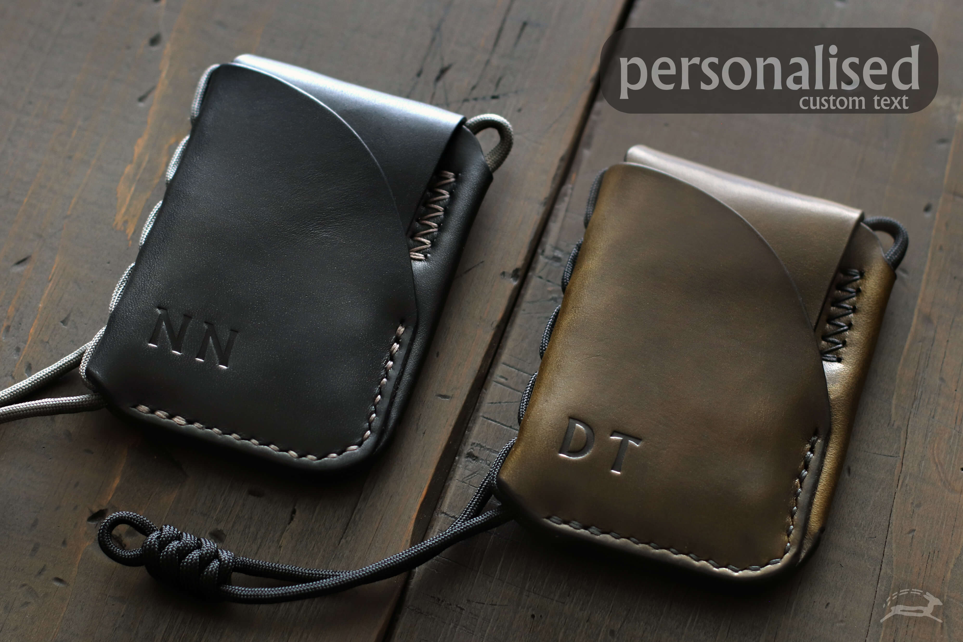 custom leather card holder wallets with engraving - OCHRE handcrafted