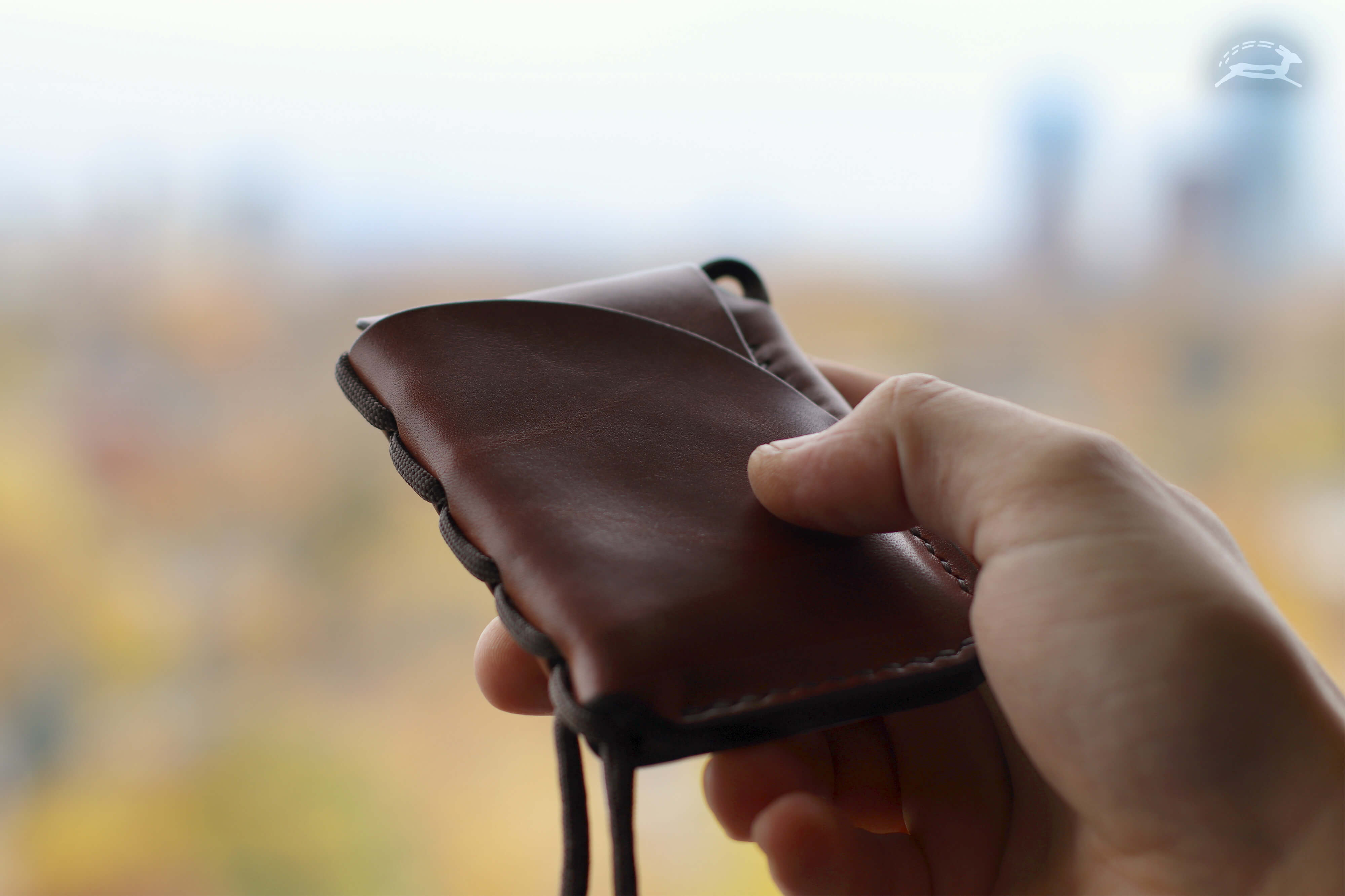 leather patina edc card wallet - OCHRE handcrafted