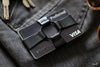 Black Leather slim EDC wallet - OCHRE handcrafted