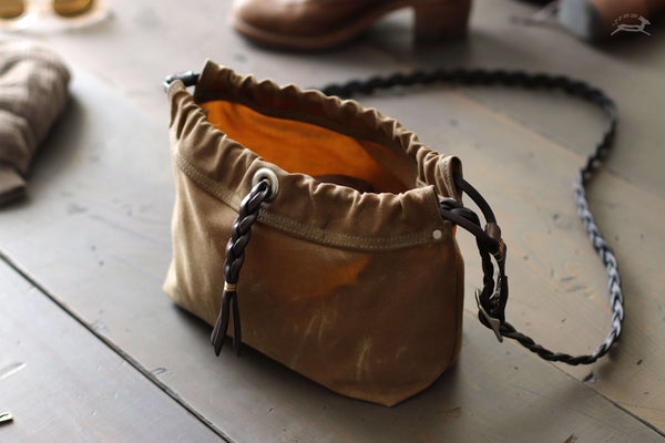 Cinch Top canvas tote for women - OCHRE handcrafted
