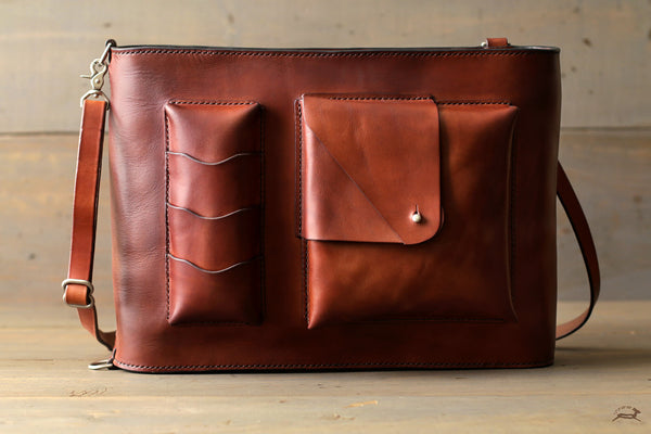 CUMMUTER SATCHEL - OCHRE HANDCRAFTED