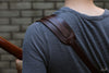 Dark Brown Leather Guitar strap - OCHRE handcrafted