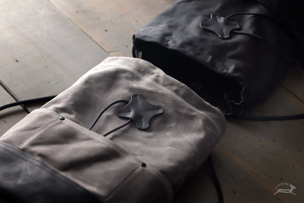 Grey Canvas Rucksack - OCHRE handcrafted
