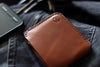 Handmade Leather Billfold Slim Minimalist - OCHRE handcrafted