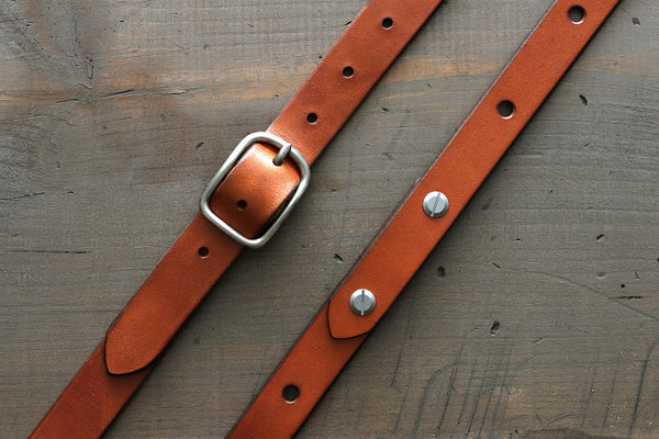 LEATHER GUITAR STRAP WITH HEAVY DUTY BUCKLE