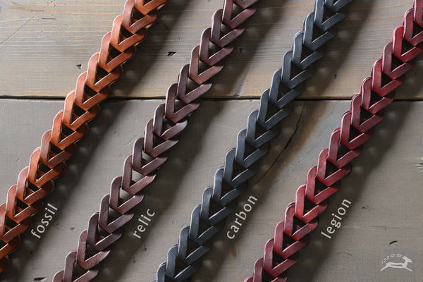Leather guitar strap color options - OCHRE handcrafted
