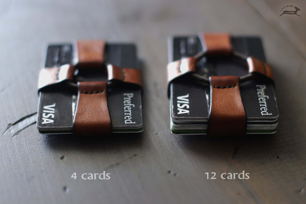 Leather wallet 12-card stack - OCHRE handcrafted