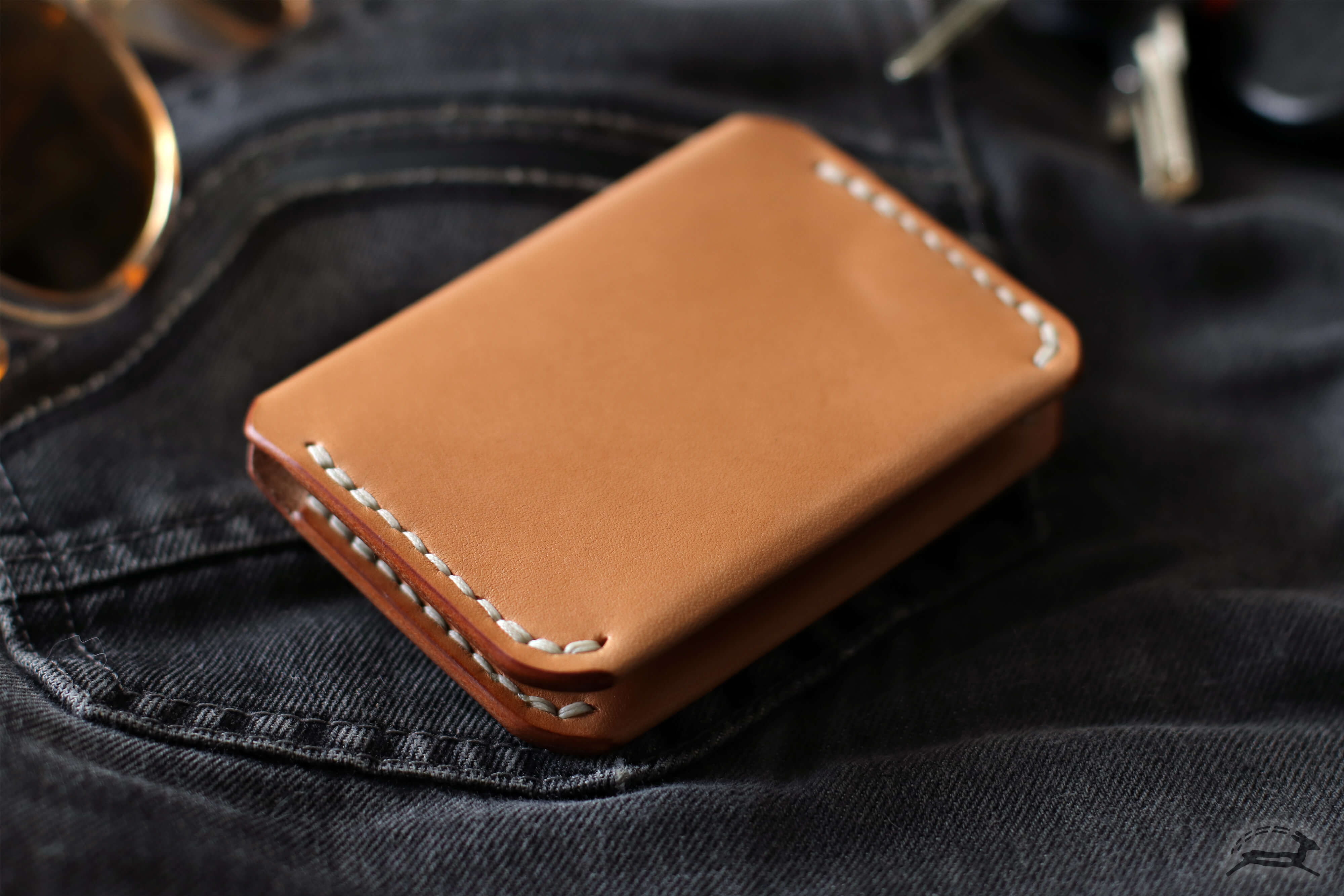 Natural Leather Card Wallet - OCHRE handcrafted