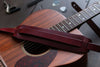 Red Leather Guitar Strap - OCHRE handcrafted