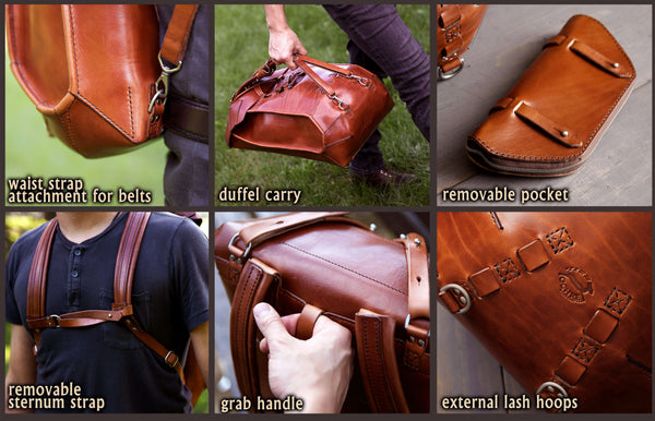 backpack leather eyelet use The NOMAD Rucksack | Handmade Leather Backpacks