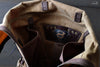 Tan Waxed Canvas Bag with Large Pockets
