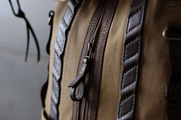Waxed Cotton and Leather - OCHRE handcrafted