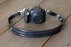 black leather camera strap - OCHRE handcrafted