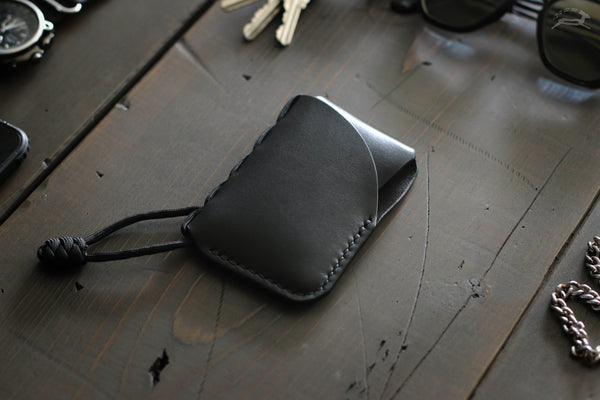 black leather cardholder - OCHRE handcrafted