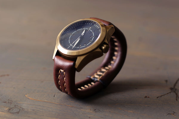brown leather watch band - OCHRE handcrafted
