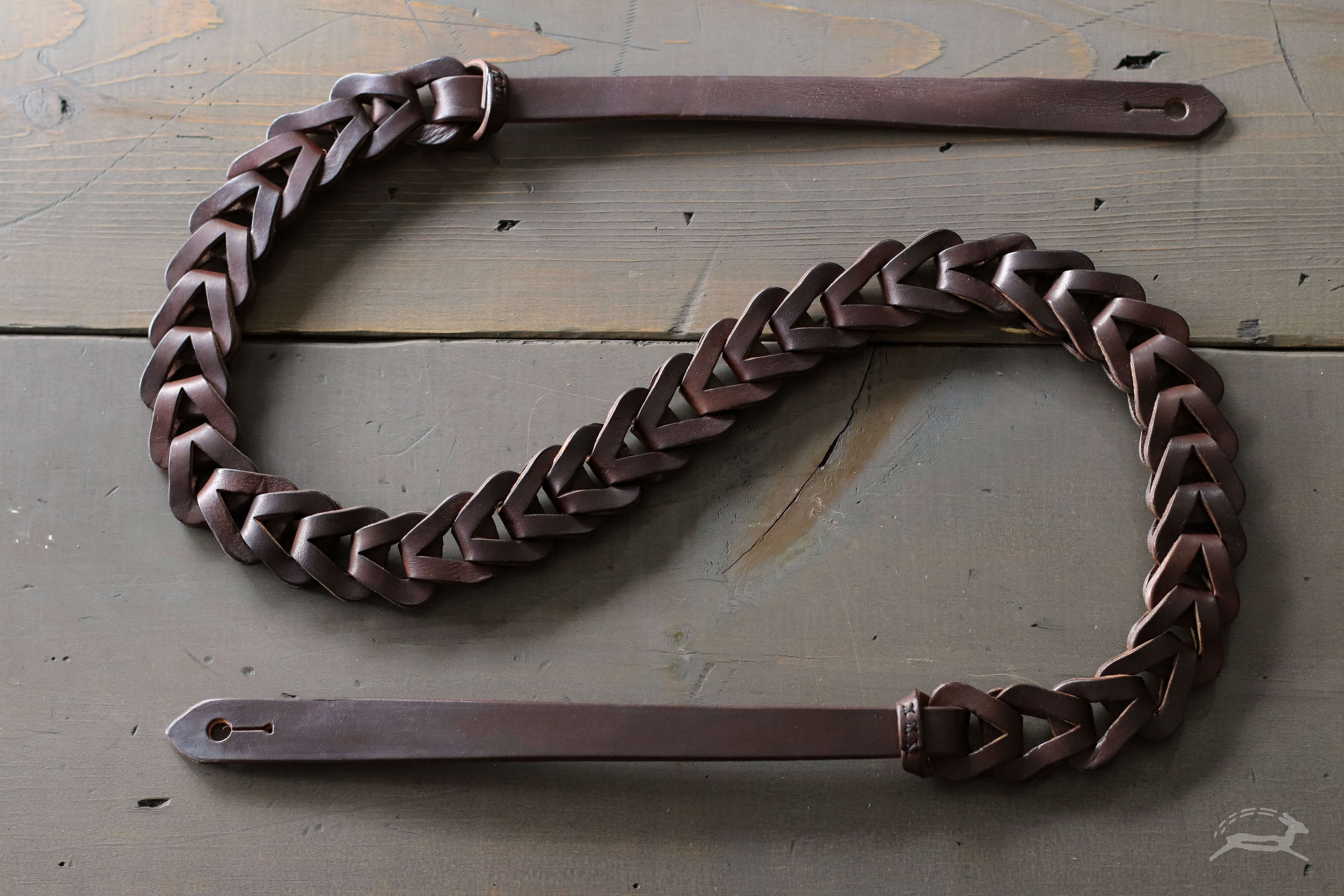 dark brown braided guitar strap - OCHRE handcrafted