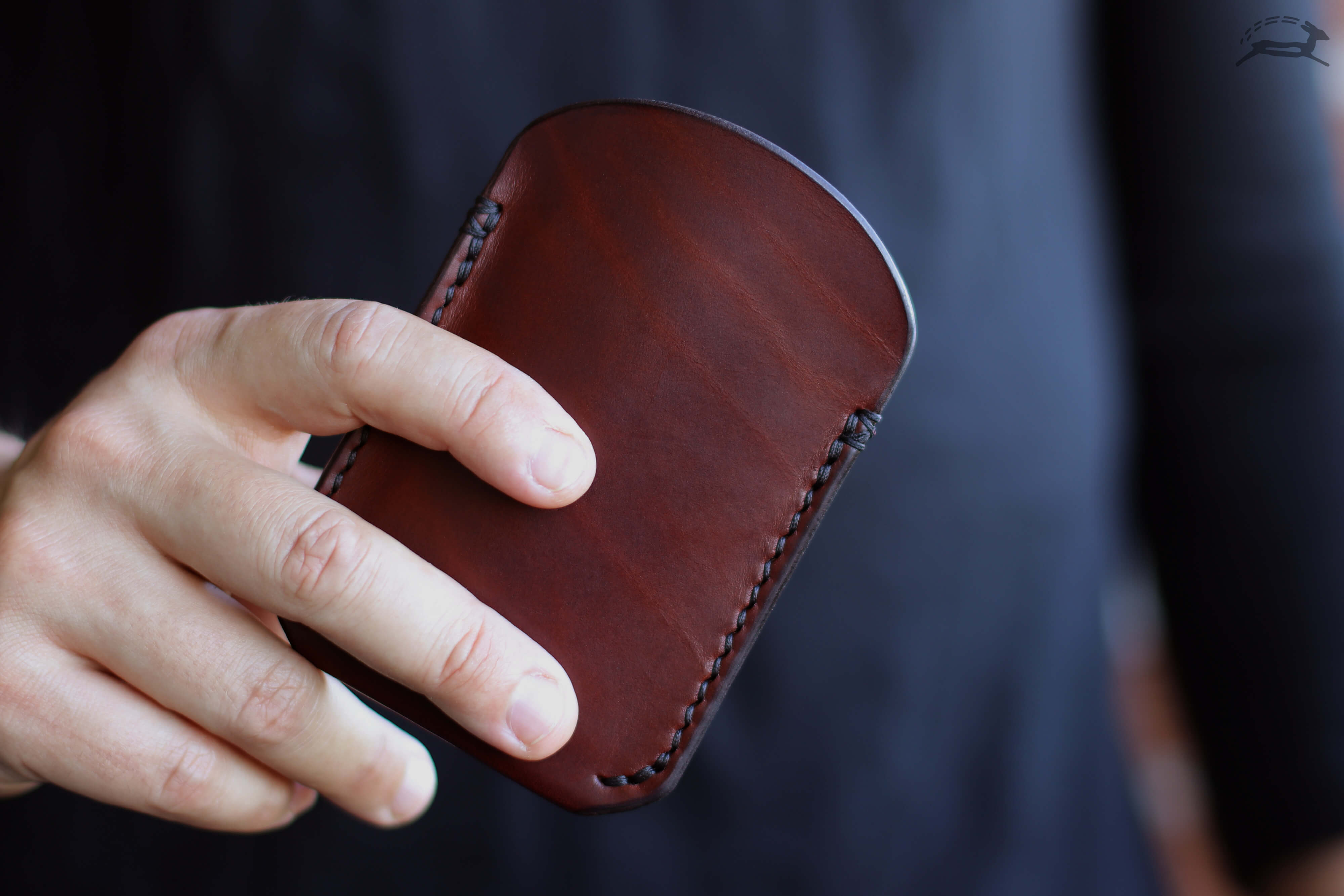 dark brown leather card wallet - OCHRE handcrafted