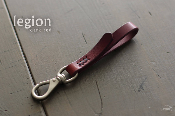 deep red leather keychain - OCHRE handcrafted