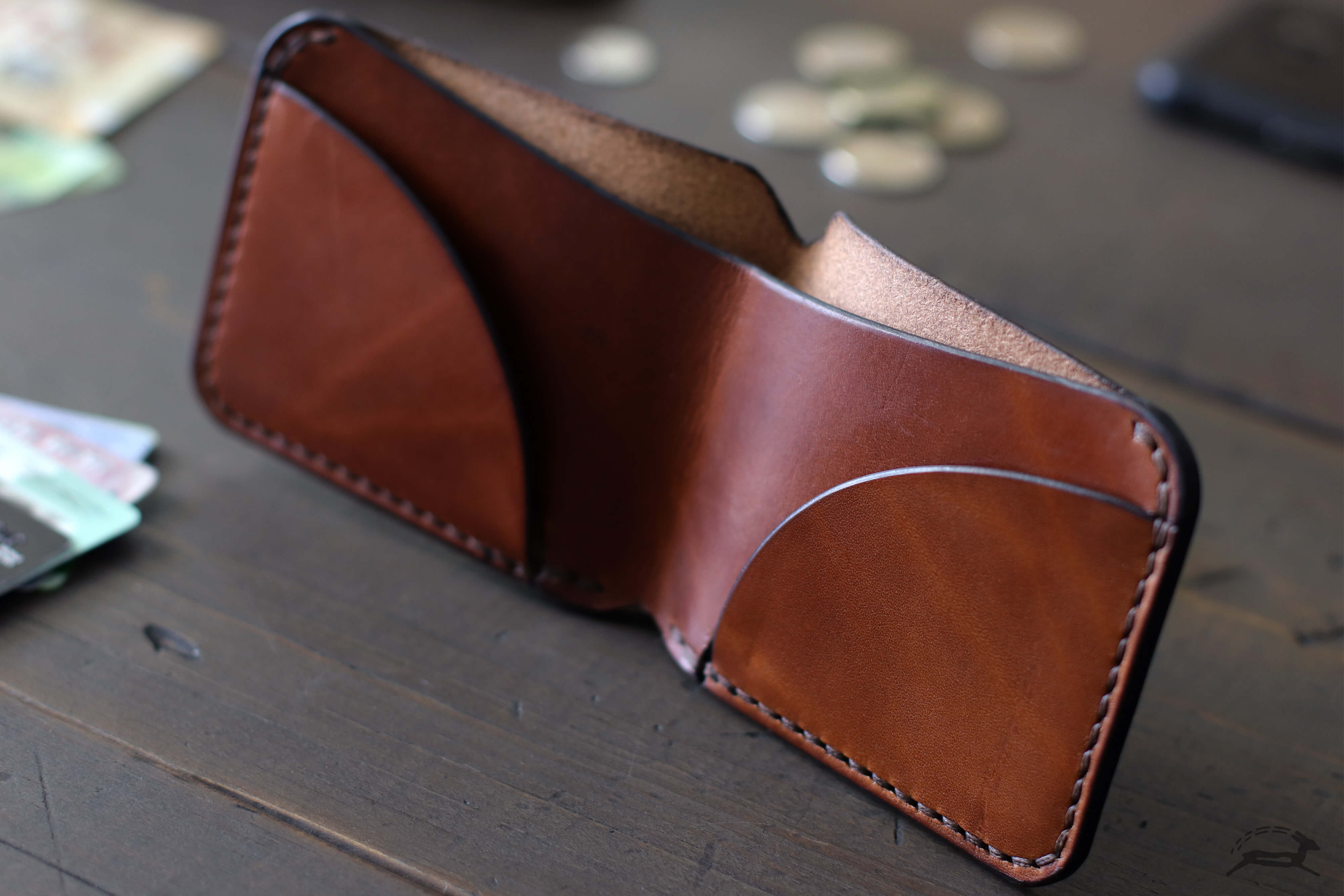 edc leather bifold - OCHRE handcrafted