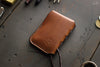 handmade wallet tan brown leather - OCHRE handcrafted
