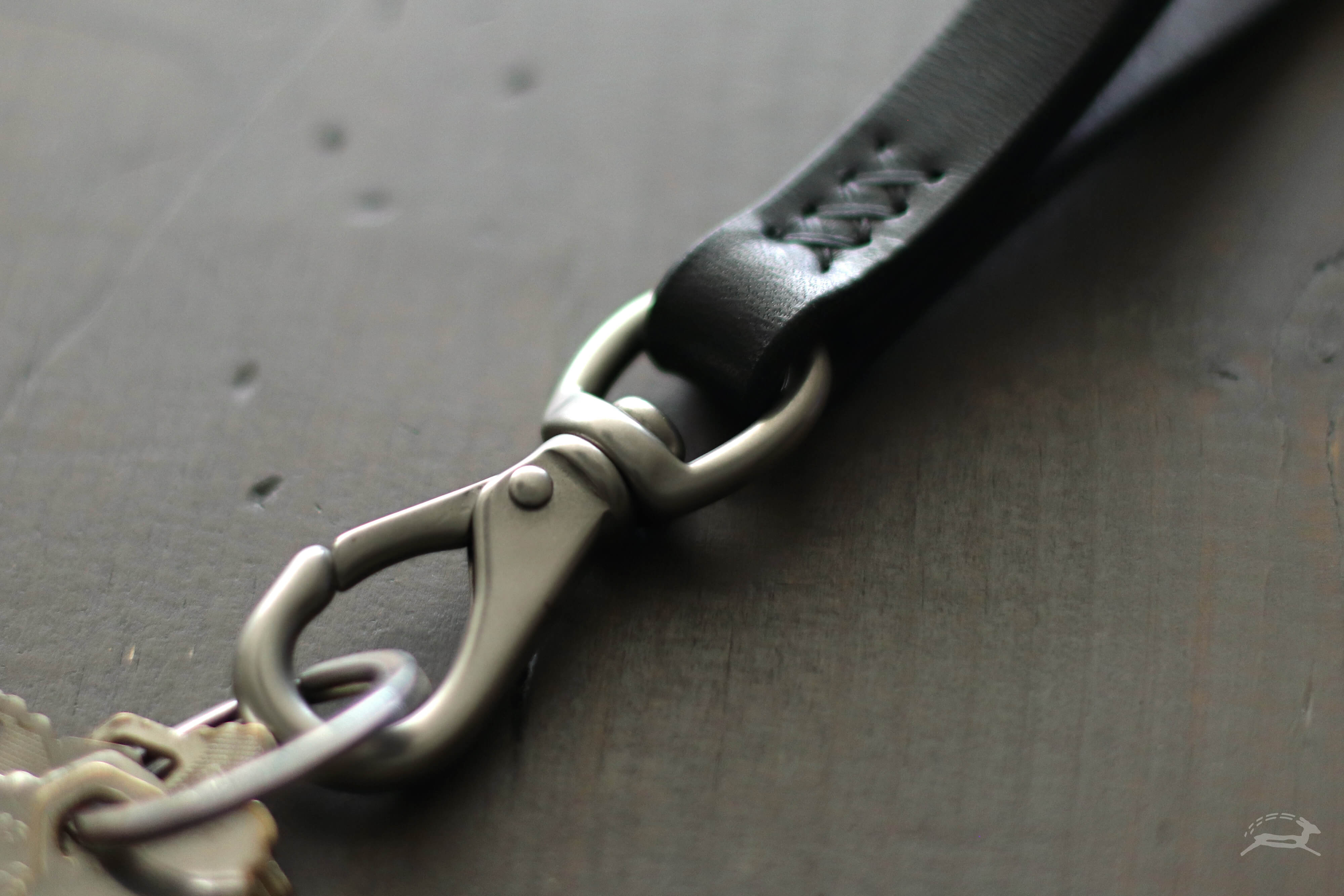 leather keychain with heavy duty metal clasp - OCHRE handcrafted