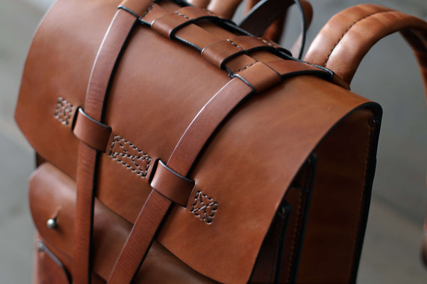 leather schoolbag - OCHRE handcrafted