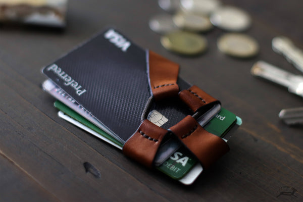 minimalist leather card holder - OCHRE handcrafted