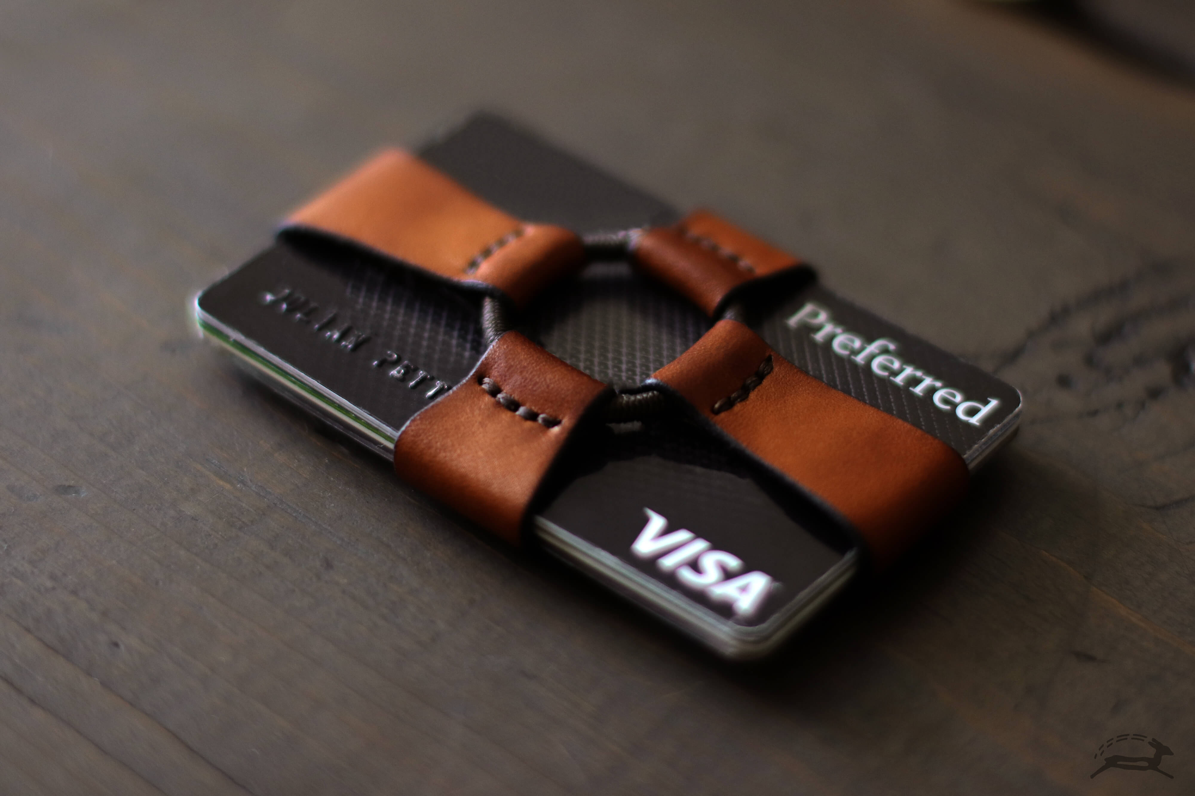 minimalist leather card wallet - OCHRE handcrafted