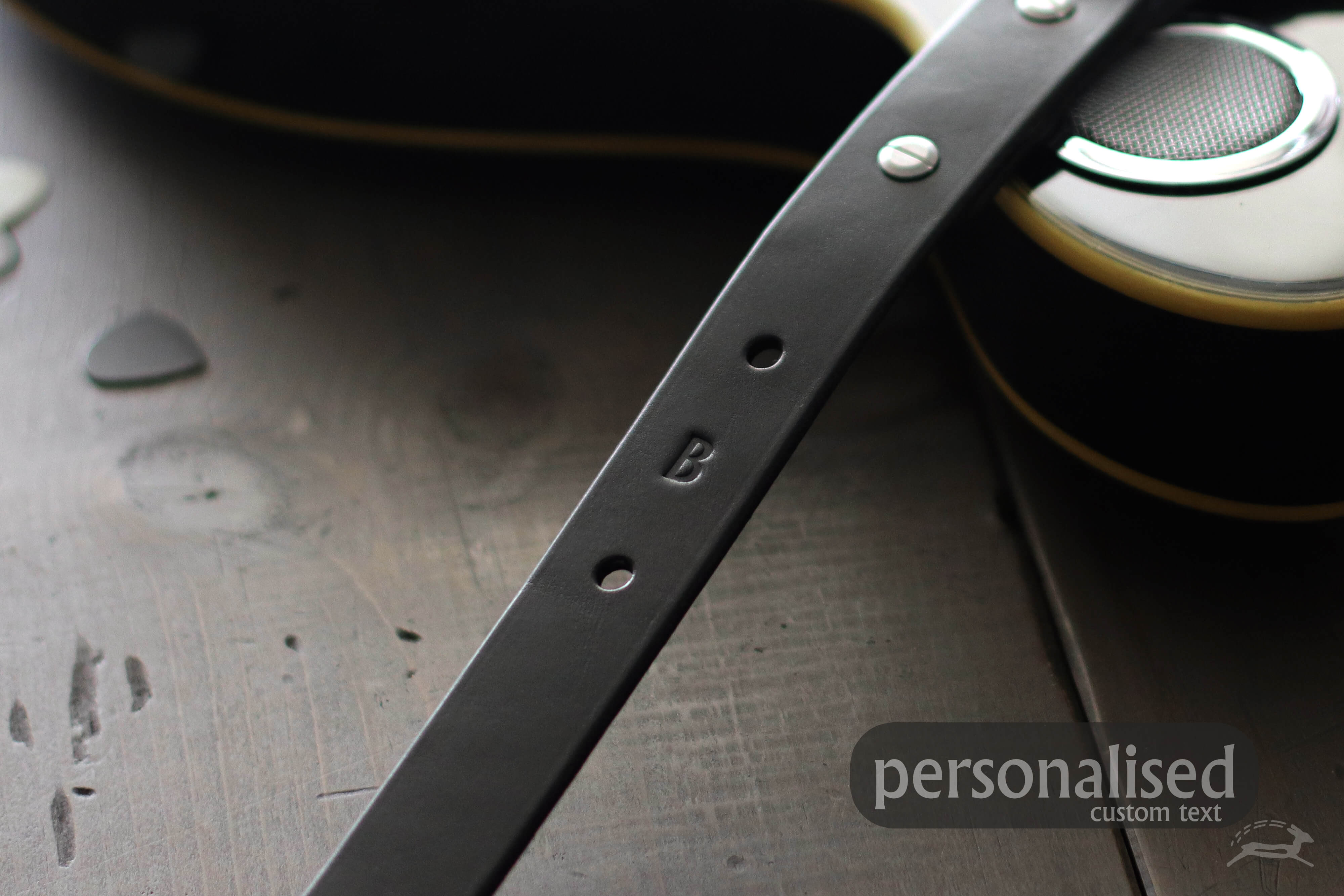 personalized guitar strap with initials - OCHRE handcrafted