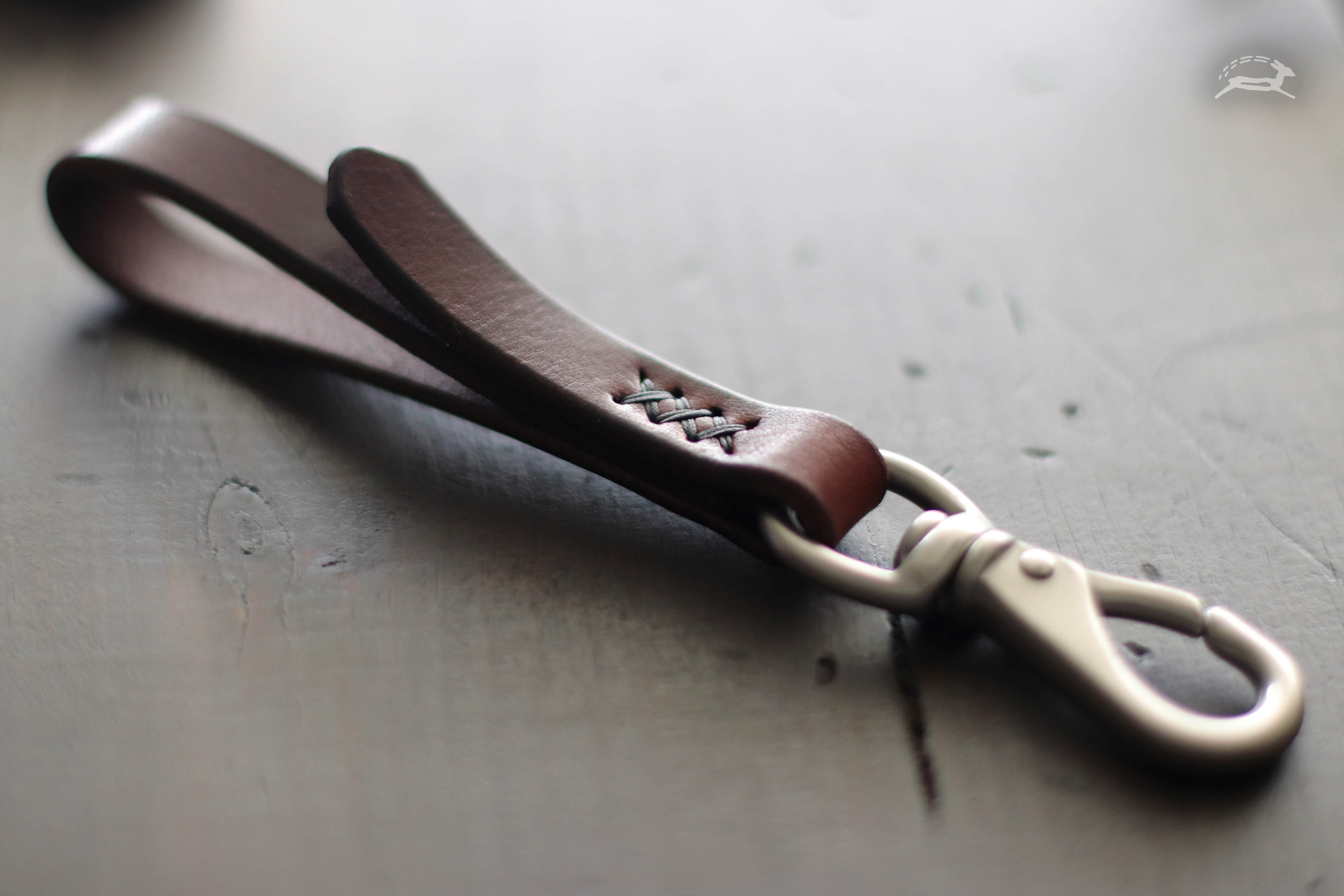 red leather keychain accessory - OCHRE handcrafted