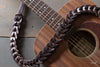 rich dark brown leather guitar strap with martin guitar - OCHRE handcrafted