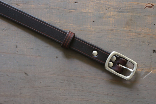 rich full grain leather belt - OCHRE handcrafted