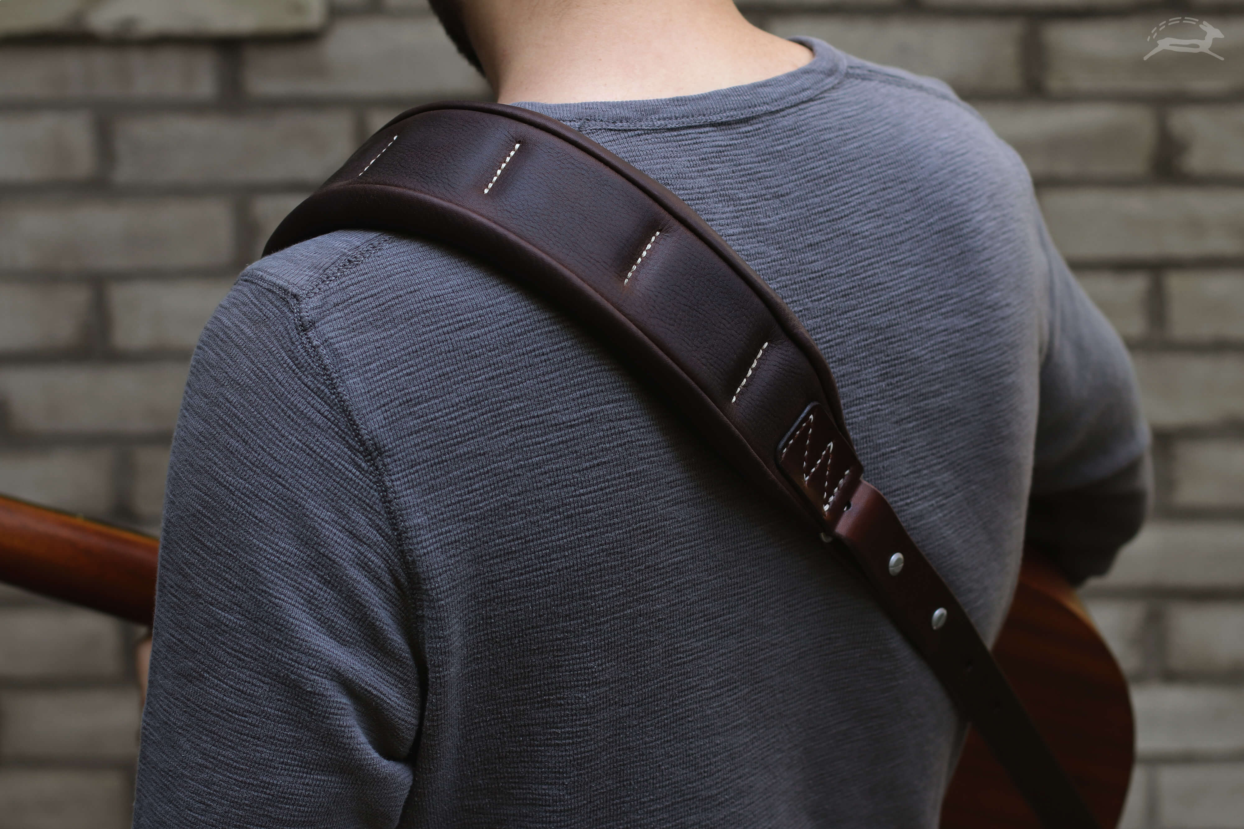 rock guitar strap with thick padding - OCHRE handcrafted