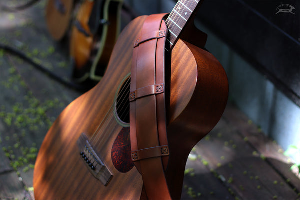 Bluegrass Guitar Strap Handmade Leather