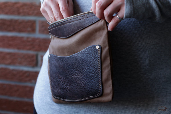 Canvas and Leather organizer - OCHRE handcrafted